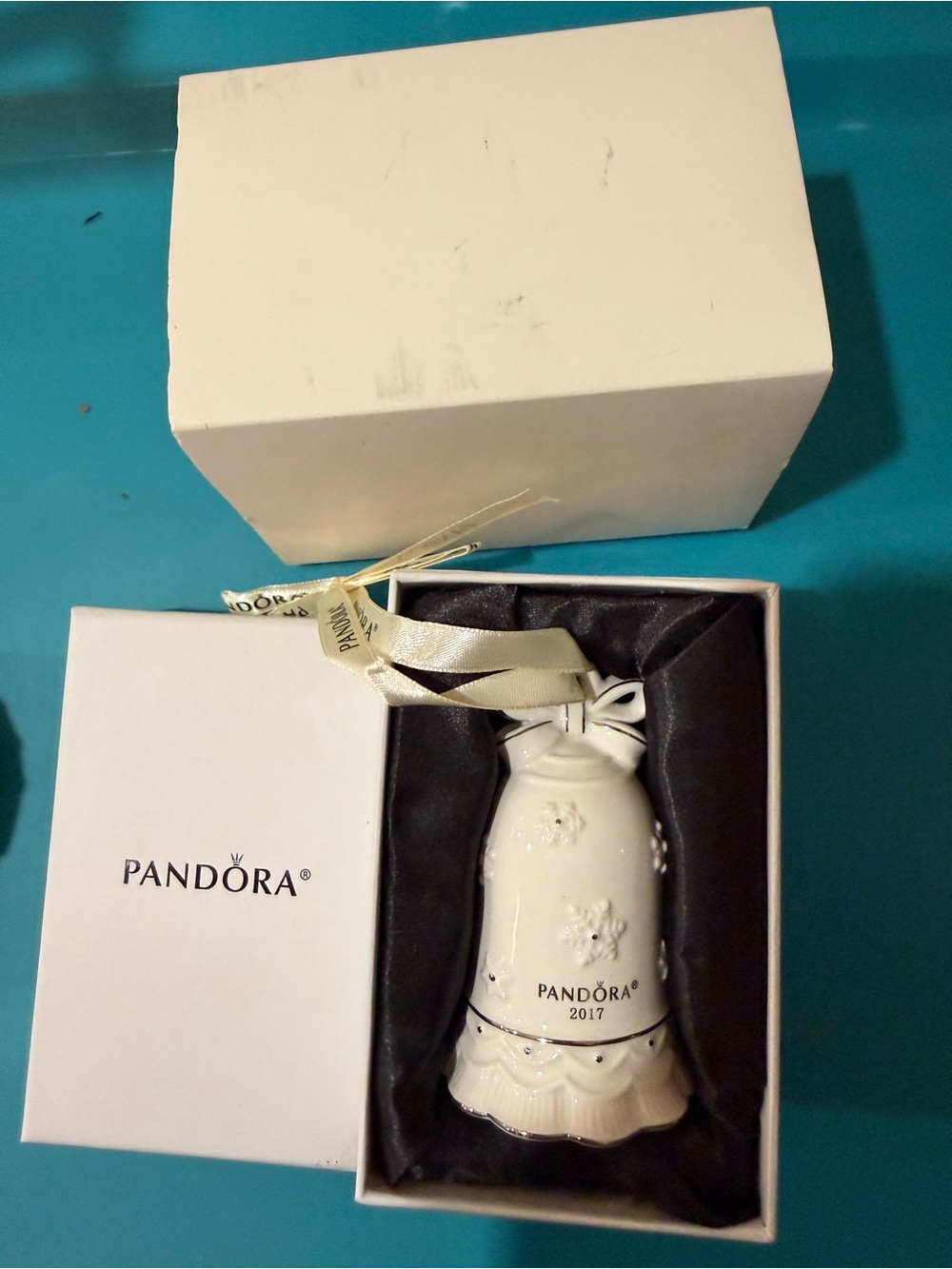 NWOT Pandora White Box with Silver Logo